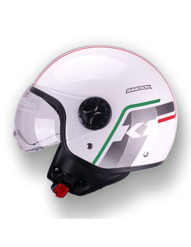 CASCO SMOOK K1 (Verde, Bianco & Rosso) Cod. B311041513159